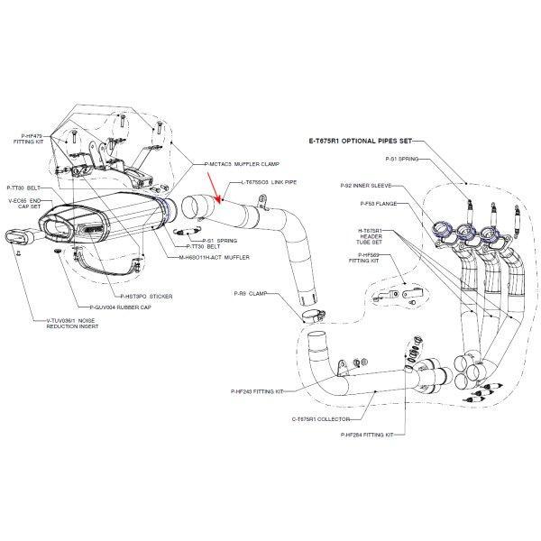 アクラポビッチ AKRAPOVIC テールパイプ トライアンフ 675、675R、デイトナ L-T675SO3 JP店