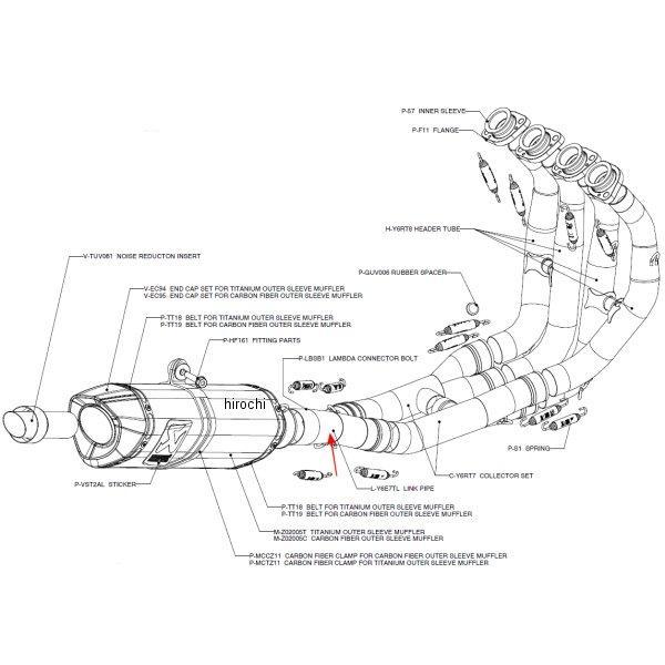 樂天商城 - アクラポビッチ AKRAPOVIC リンクパイプ エボリューションライン 08年-09年 YZF-R6 チタン L-Y6E7TL JP店