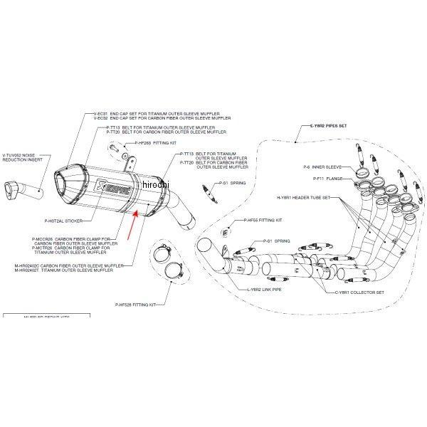 Other - アクラポビッチ AKRAPOVIC リペアサイレンサー R-TYPE E1仕様 10年 FZ8 カーボン M-HR02402C JP店