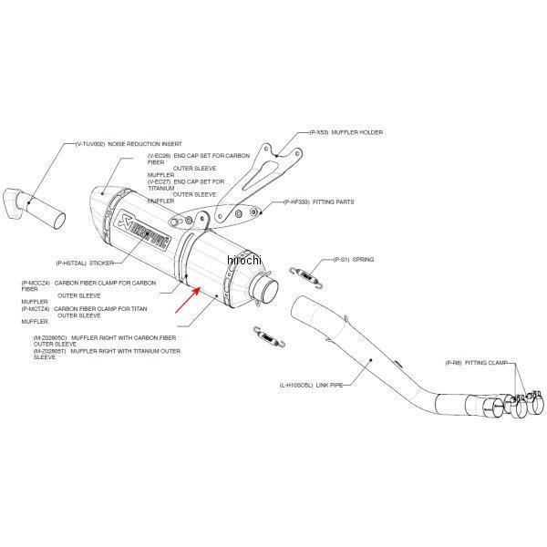 M-Z02805C アクラポビッチ AKRAPOVIC リペアサイレンサー Z-TYPE カーボン 52/350/70X50※公道走行不可。車検不適合商品となります。M-Z02805C楽天 JP店