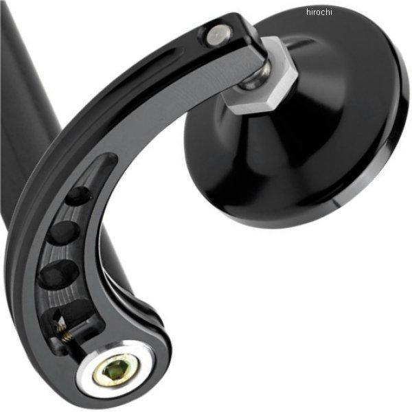 【USA在庫あり】 ジョーカーマシン Joker Machine ミラー バーエンド 円形 2.25インチ 湾曲ステム 黒 0640-0617 JP店