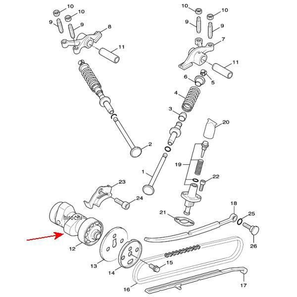【メーカー在庫あり】 ヤマハ純正 カムシャフト アセンブリ1 1P3-E2170-01 JP店