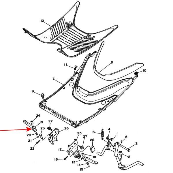 ヤマハ純正 フットレスト リヤ2 3VR-27441-01 JP店