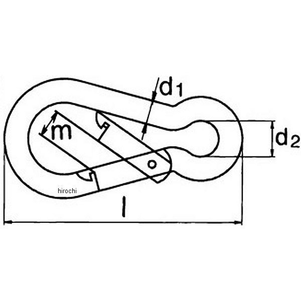 【メーカー在庫あり】 エスコ ESCO 70x 7mm スナップフック ステンレス製 000012079277 JP店