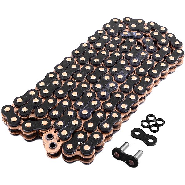 【メーカー在庫あり】 EKチェーン 江沼チェーン シリーズ 108L カシメジョイント 黒/ゴールド 520SRX2 JP店