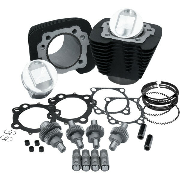 【USA在庫あり】 S&Sサイクル S&S Cycle フーリガン 1200ccから1250cc改造キット 黒 0903-1302 JP店