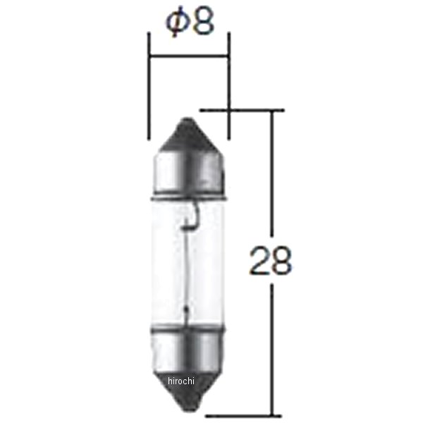 小糸製作所 白熱バルブ T8×28 12V5W 10個入り 2214 JP店