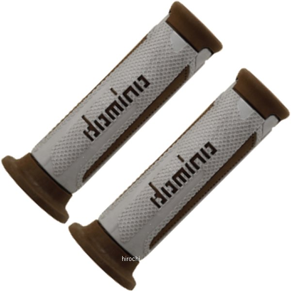 ドミノ domino グリップ オンロード ツーリスモ 121mm シルバー/茶 左右セット A35041C6459 JP店