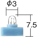 小糸製作所 白熱バルブ T3 14V60mA ウェッジ ソケットカラー水色 10個入り E1547 JP店 2