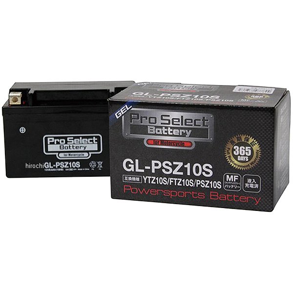 プロセレクト PROSELECT バイク用 バッテリー ジェルタイプ (液入り充電済み)適合互換:YTZ10S_FTZ10S※バッテリーを倒して搭載する車両には液入タイプ、ジェルタイプのご使用をお願いします。同車種、同型式車両であっても、搭載バッテリーが異なる場合が御座います。装着されているバッテリーの型番等をご確認下さい。サイズ:長さ×幅×高さ約150×86×94mmタイプ:液入り充電済み液漏れ防止電解液がゲル化していますので、横置きにしても液漏れの心配が少なく、振動にも優れています。寿命サイクルが伸びる従来のバッテリーと比較して、寿命が20％アップ（プロセレクト比）自己放電率・長期保管も安心自己放電率が低く従来バッテリーに比べ半分以下（プロセレクト比）長期間保管しても、エンジン始動能力を保ちます。AGMセパレーター採用1、充電受入性と始動性能などの性能が更に向上2、電気の抵抗が低い。低温性に優れる-30℃の低温環境でも始動性が高い。瞬間放電電流は30Cになる。世界で流通するプロ仕様の本格バイク用バッテリー。プロセレクトGELタイプバッテリーはゲル状の電解液を採用し、安全性、寿命サイクル、放電特性、耐震性に優れています。PSB113楽天 JP店