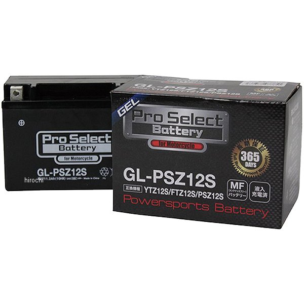 プロセレクト PROSELECT バイク用 バッテリー ジェルタイプ GL-PSZ12S YTZ12S互換 (液入り充電済み) PSB114 JP店