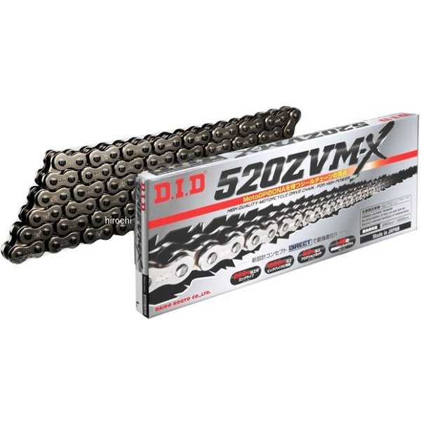 4525516338158 DID 大同工業 チェーン 520ZVM-X シリーズ スチール (100L) カシメ 520ZVM-X-100L-ST JP店