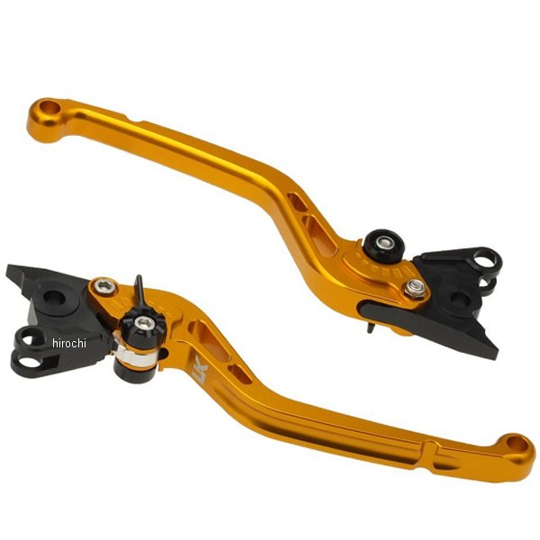 【メーカー在庫あり】 ユーカナヤ U-KANAYA ビレットレバーセット スタンダードタイプ ロング CBR250R、CB250F、NS-1 ゴールド HO022-042-0102 JP店