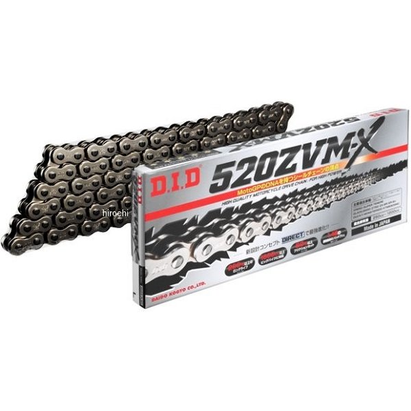 4525516338226 DID 大同工業 チェーン 520ZVM-X シリーズ スチール (114L) カシメ 520ZVM-X-114L-ST JP店