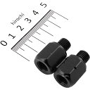 ミラックス MIRAX 逆ネジ ミラー アダプター 正ネジ10mm→逆ネジ10mm 黒 MIRAX102 JP店