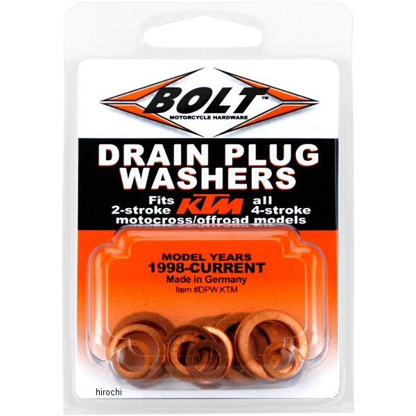 【USA在庫あり】 ボルト BOLT 銅ダストプラグワッシャーセット 全KTM 0920-0154 JP店