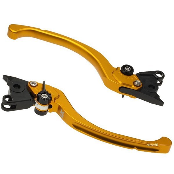 【メーカー在庫あり】 ユーカナヤ U-KANAYA ビレットレバーセット ツーリングタイプ 04年-05年 トライアンフ デイトナ650、デイトナ600 ゴールド TR003-007-0802 JP店