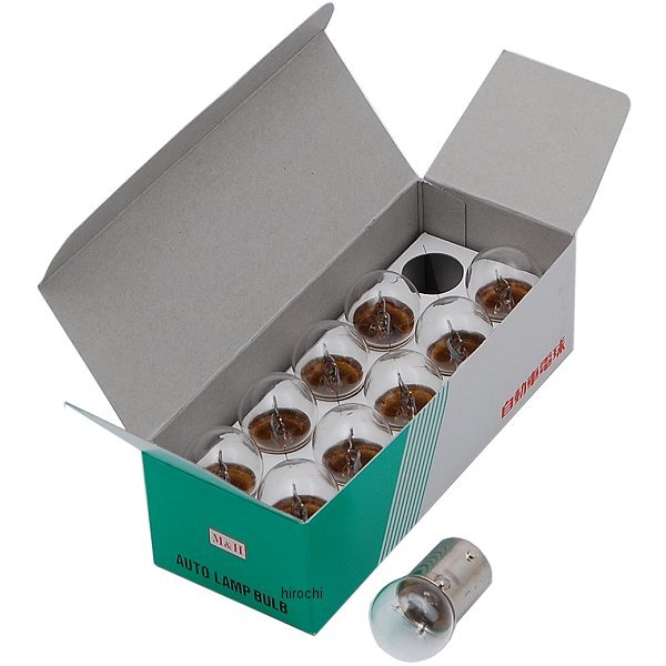 M&H マツシマ ノーマルバルブ 6V17W ウインカー球 ストップ球 (クリア) 1箱 (10個入り) B-5012 JP店