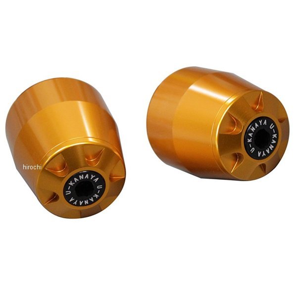 【メーカー在庫あり】 ユーカナヤ U-KANAYA アルミビレット バーエンド 全年式 Z250 ゴールド/ゴールド BEGD-KA067-GD JP店