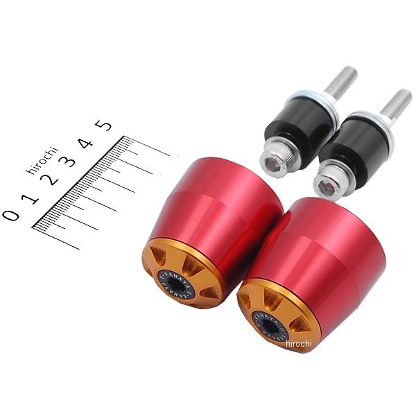 【メーカー在庫あり】 ユーカナヤ U-KANAYA アルミビレット バーエンド CBR250RR MC51 赤/ゴールド BER..