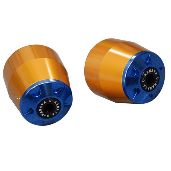 【メーカー在庫あり】 ユーカナヤ U-KANAYA アルミビレット バーエンド 16年 XSR900 ゴールド/青 BEGD-YA043-BL JP店