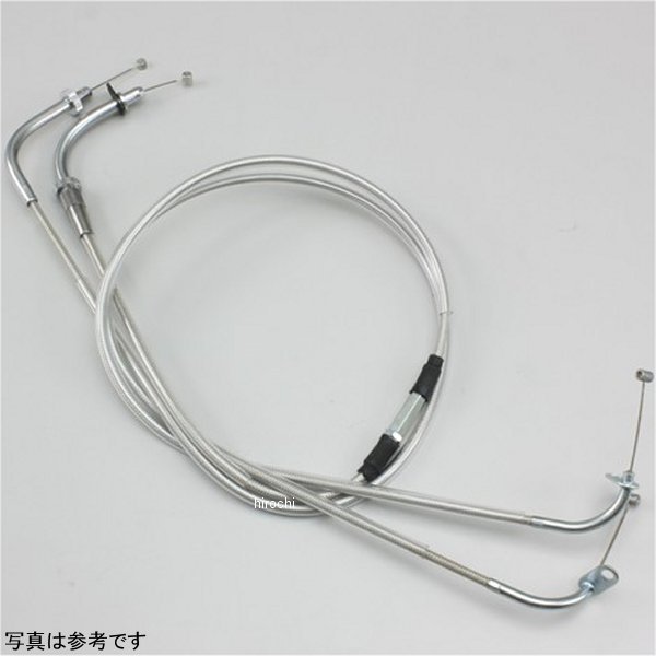 【メーカー在庫あり】 ハリケーン ロングスロットルケーブルW +120mm 10年以降 ドラッグスター ステンレスメッシュ HB6444M-20 JP店
