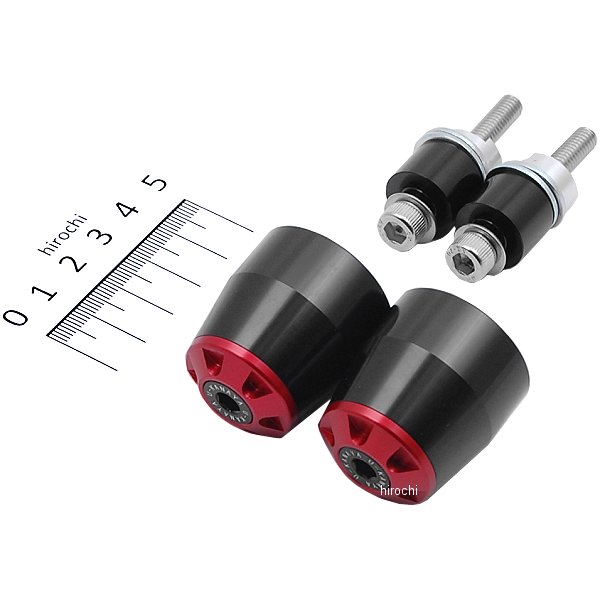 【メーカー在庫あり】 ユーカナヤ U-KANAYA アルミビレット バーエンド CBR250R、CB250F MC41 黒/赤 BEBK-HO22-RD JP店
