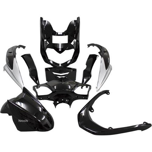 エナジープライス 外装9点セット シグナスX FI SE44J 2型 黒/シルバー CWL226 JP店
