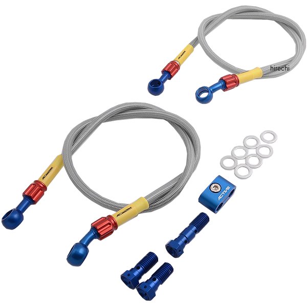 ACパフォーマンスライン AC-PERFORMANCELINE フロントブレーキホース 88年-89年 RZ250R 青/赤 32035040 JP店