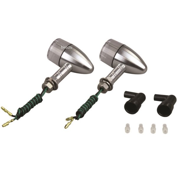 【メーカー在庫あり】 ポッシュ POSH アルミマシンドウインカー 汎用 砲弾タイプ ロングステー シング..