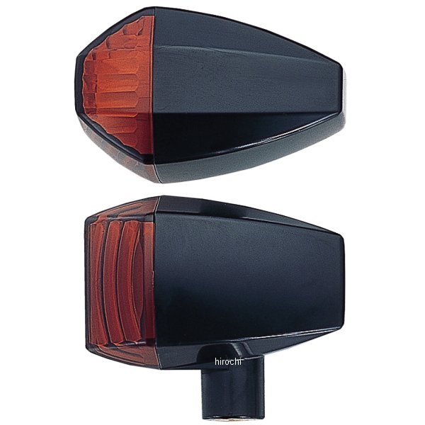 ポッシュ POSH ウインカー 汎用 ZRタイプLED クリスタルカット ダブル 2個 黒/オレンジ 096465-06 JP店