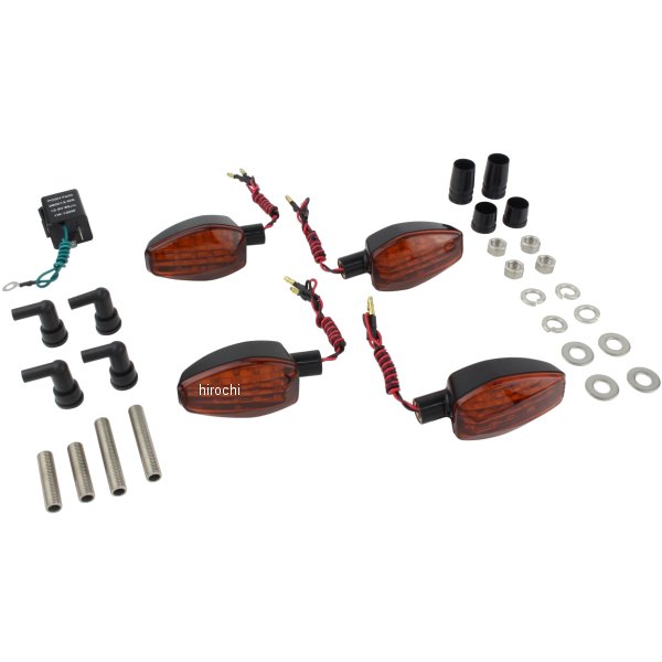ポッシュ POSH ライトウェイトLEDウインカーキット 17年 GSX250R、GSX250FX 黒/オレンジ 088151-06 JP店