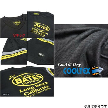 ベイツ BATES 春夏 クールテックスVネックTシャツ 黒/白 Mサイズ BAT-S52M JP店