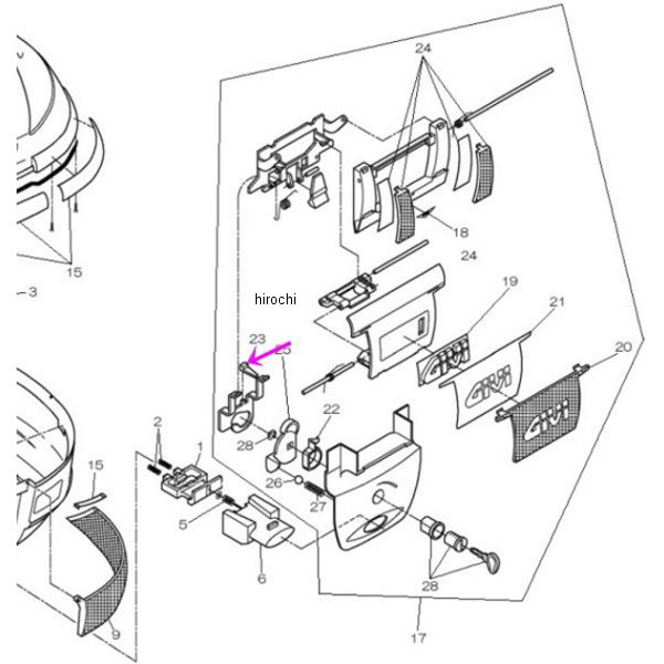 �ڥ᡼�����߸ˤ���� ���� GIVI ��Υ����������� ��å�B(�ϥ�ɥ��ķ�;夲�뵡��) Z234B 95247 JPŹ