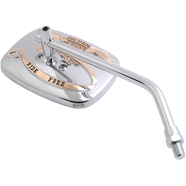 【USA在庫あり】 エムゴ EMGO ミラー ライドフリー 10mm クローム/ゴールド(右) 2031757 JP