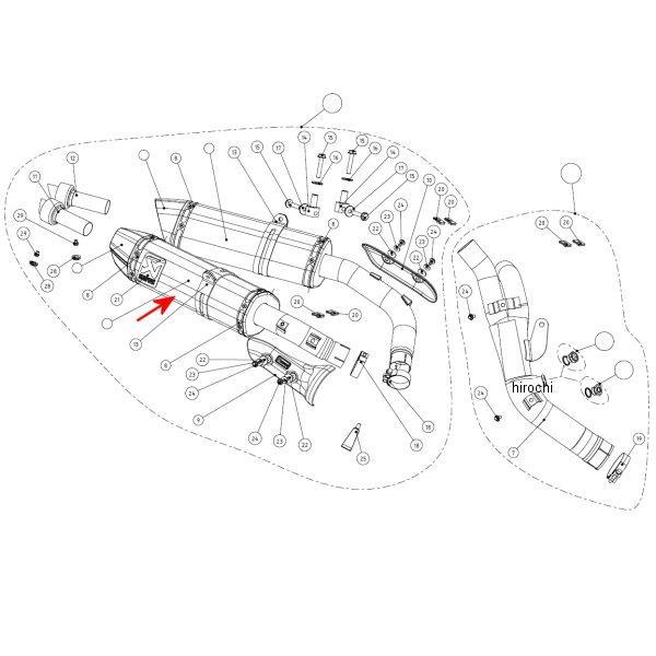 アクラポビッチ AKRAPOVIC リペアサイレンサーZ-TYPE E1仕様 右側 09年以降 YZF-R1 カーボン M-HZ03205C/1 JP店