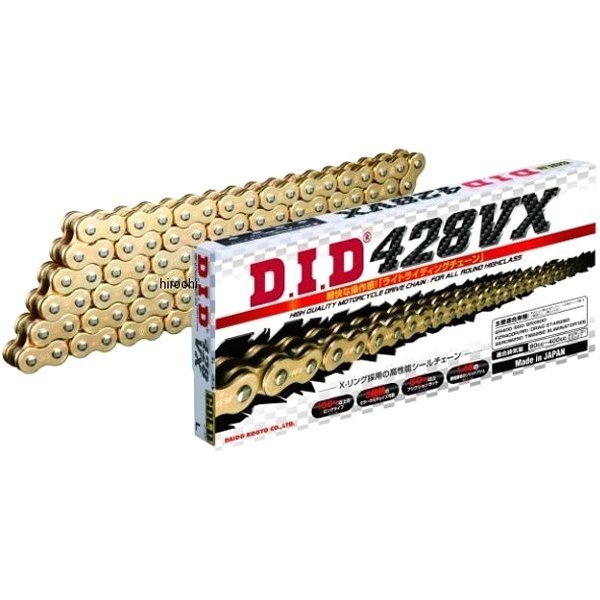 DID(大同工業) バイク VXシリーズチェーン 530VX3-116L ZJ(カシメ) ゴールド DID530VX3-116ZJ G&G