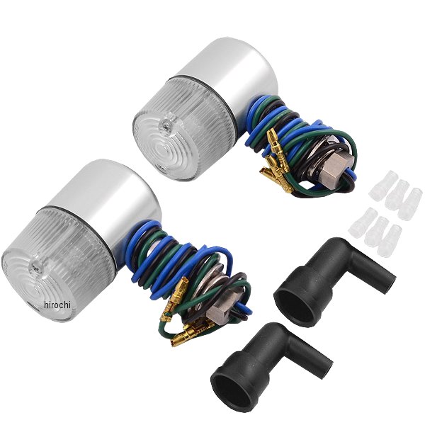 【メーカー在庫あり】 ポッシュ POSH アルミマシンドウインカー 汎用 71タイプ ショートステー ダブル球 シルバー/クリアー 091492-S3 JP店