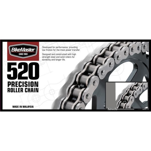 【USA在庫あり】 バイクマスター BikeMaster チェーン 520 ナチュラル 92L クリッ...