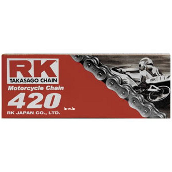 【USA在庫あり】 アールケー RK チェーン 420 RK-M ノンシール スタンダード ナチ...