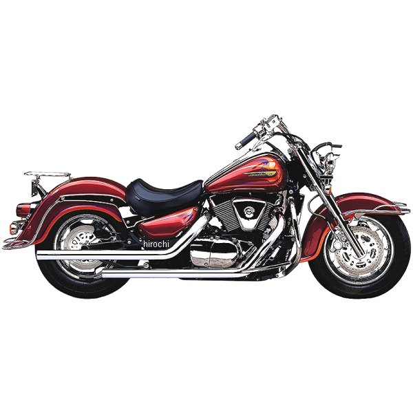 【USA在庫あり】 コブラ COBRA フルエキゾースト ドラッグスター ストレートカット 98年-04年 VL1500 イントルーダー クローム 1810-2330 JP店