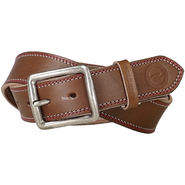 ラフ&ロード 秋冬モデル ラフステッチベルト カーブバックル ダークブラウン/レッド フリーサイズ RA5058D-BR/RD JP店