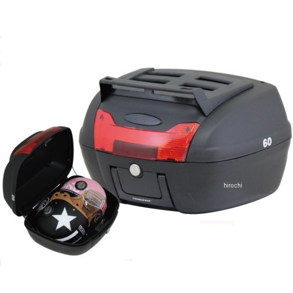 【メーカー在庫あり】 マッドマックス MAD MAX リアボックス 40L 上部キャリア付 黒/レッドレンズ MM18-E60B-01R JP店