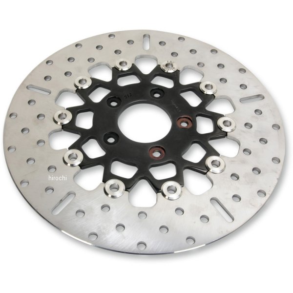 【USA在庫あり】 EBC イービーシー ローター 11.5インチ フロント ワイド 黒/クローム 10ボタン ラウン..