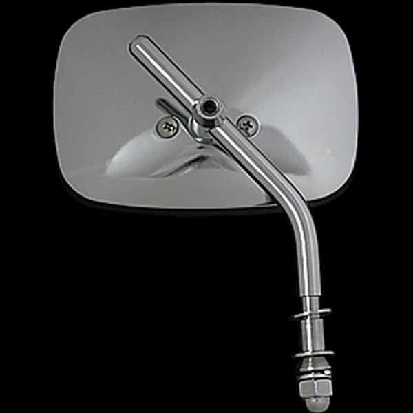 【メーカー在庫あり】 ネオファクトリー ショートステム OEMサイズ スクエアミラー クローム 1個売り 0..