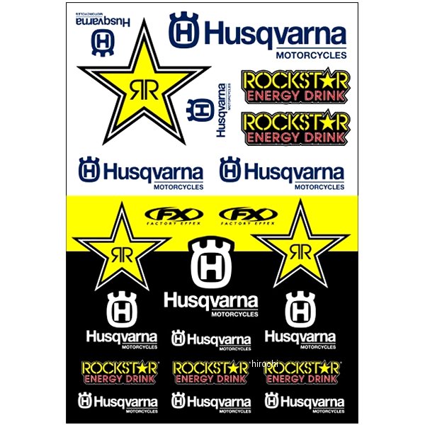 【メーカー在庫あり】 ファクトリーFX FACTORY EFFEX OEMステッカーシート HUSQVARNA RACING FX22-68632 JP店