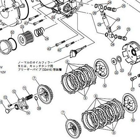 デイトナ 2次側湿式クラッチキット補修パーツ (14)ボールベアリング(6001) 32766 JP店
