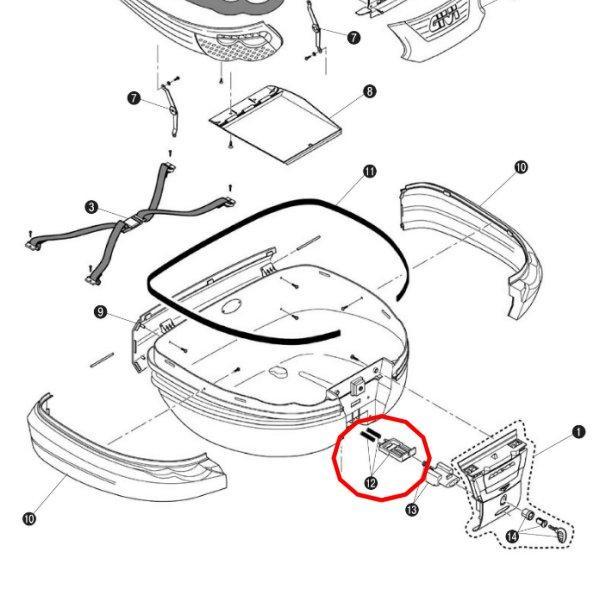 【メーカー在庫あり】 ジビ GIVI モノキーケース用 ボタン+スプリング Z206R E55用 70602 JP店