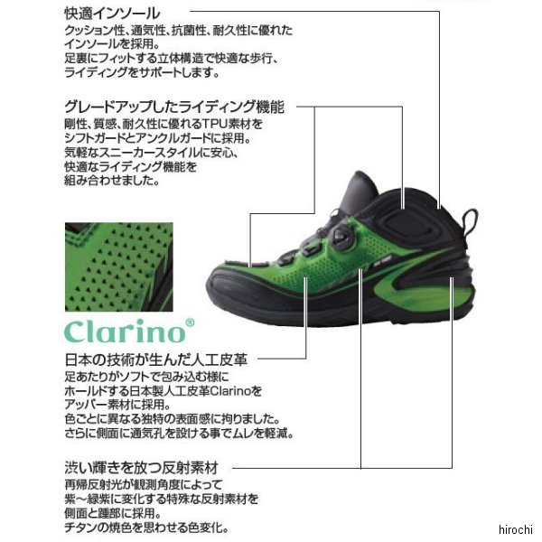 カワサキ純正 春夏モデル ELFシューズ SYNTHESE16 緑 27.0cm J8906-K035 JP店