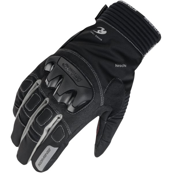 【メーカー在庫あり】 コミネ KOMINE 秋冬モデル プロテクトウインターグローブ 黒/シルバー Lサイズ GK-834 JP店